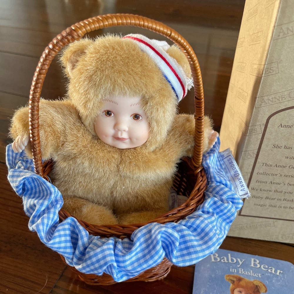 Anne Geddes Baby Bear in a Basket